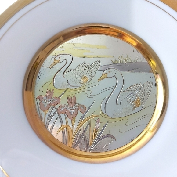 1980s Japanese Chokin Plate 24KT Gold - Picture 3 of 5